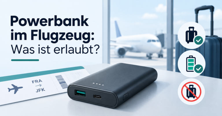 Powerbank im Flugzeug – Handgepäck und Sicherheitsregeln